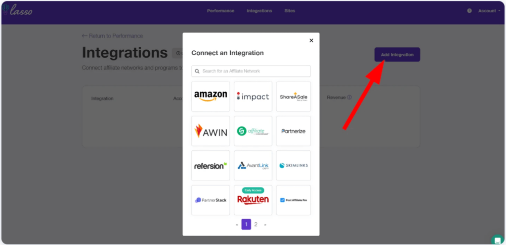 Lasso integrations